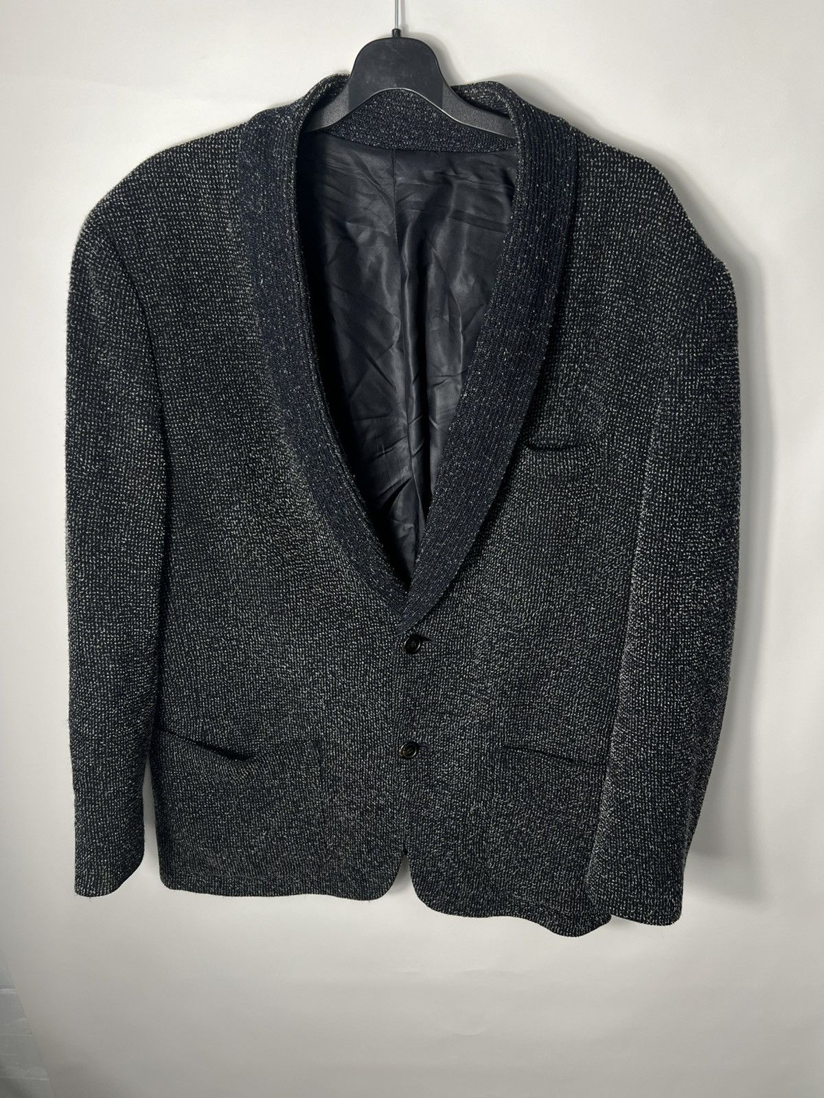 Issey Miyake Vintage Issey Miyake 90s Wool Knit Shawl Blazer Cardigan Size US XL / EU 56 / 4 - 1 Thumbnail