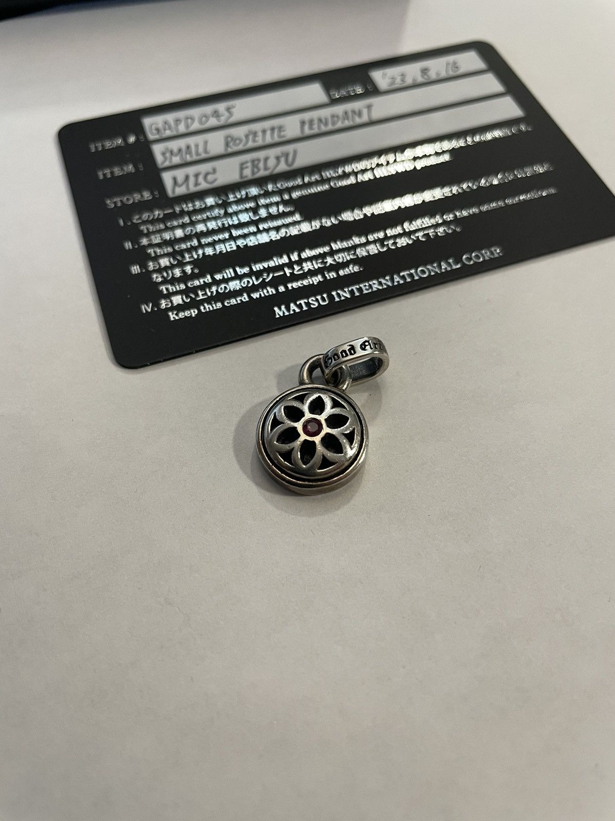 GOOD ART HLYWD × Iron Heart × Ship John Good Art Small Rosette Pendant with Ruby Size ONE SIZE - 2 Thumbnail
