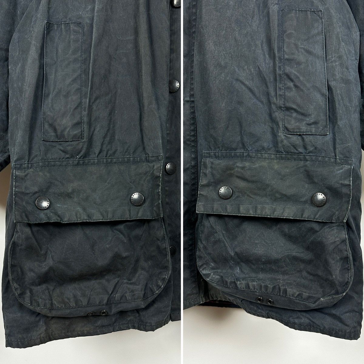 Barbour Vintage Barbour Beaufort Navy Waxed Jacket/Warm Pile Lining Size US L / EU 52-54 / 3 - 14 Thumbnail