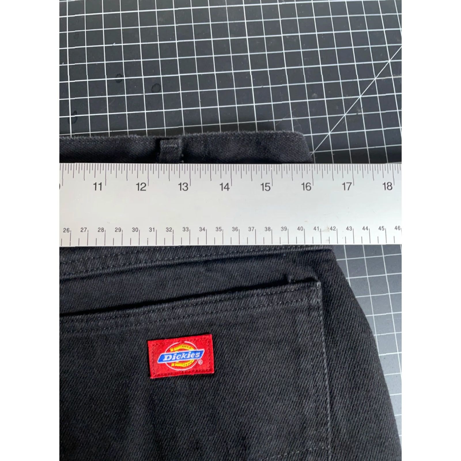 Dickies Dickies Jeans Men's 34 x 34 Black Denim Double Knee 5-Pocket Zip Fly Mid Rise Straight Vintage 90s Grunge Retro Width 32 x 33 Size US 32 / EU 48 - 5 Thumbnail