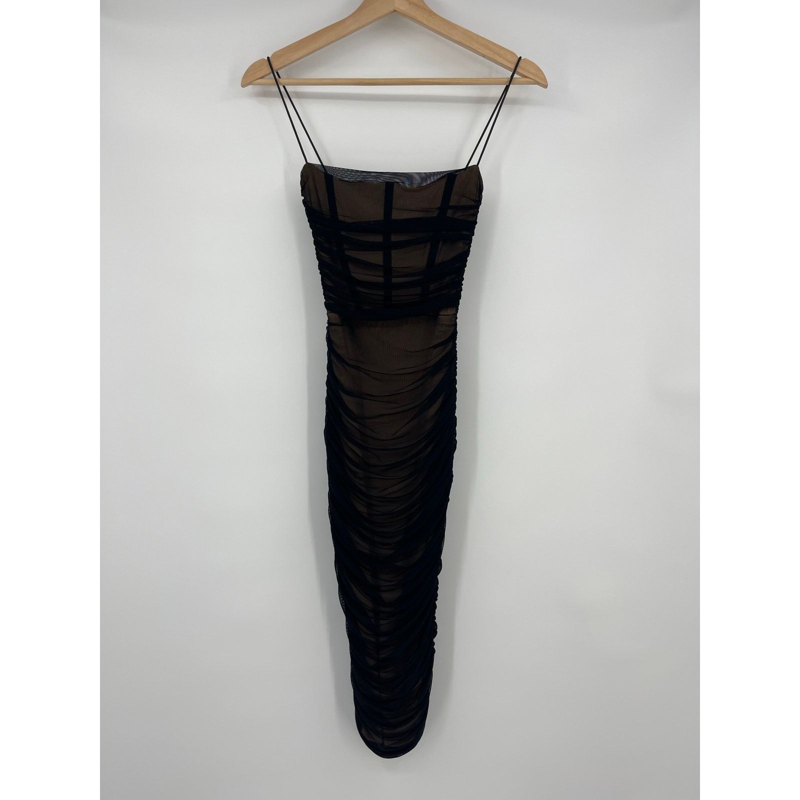 Other Nookie | NWT Mecca Midi Dress Black Mesh Bodycon LBD XS Size XS / US 0-2 / IT 36-38 - 4 Thumbnail