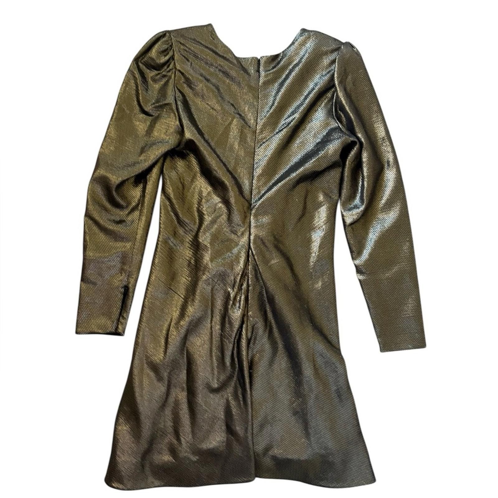 Saint Laurent Paris Saint Laurent Made in France Deep-V Silk Dress Size L / US 10 / IT 46 - 6 Thumbnail