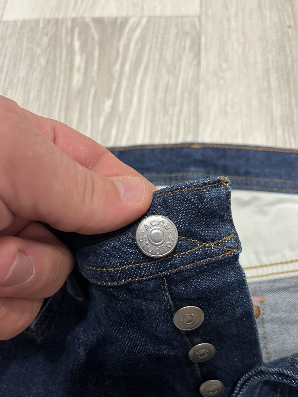 Acne Studios Acne Studios River Indigo Cropped Jeans Made in Italy Size US 31 - 9 Thumbnail