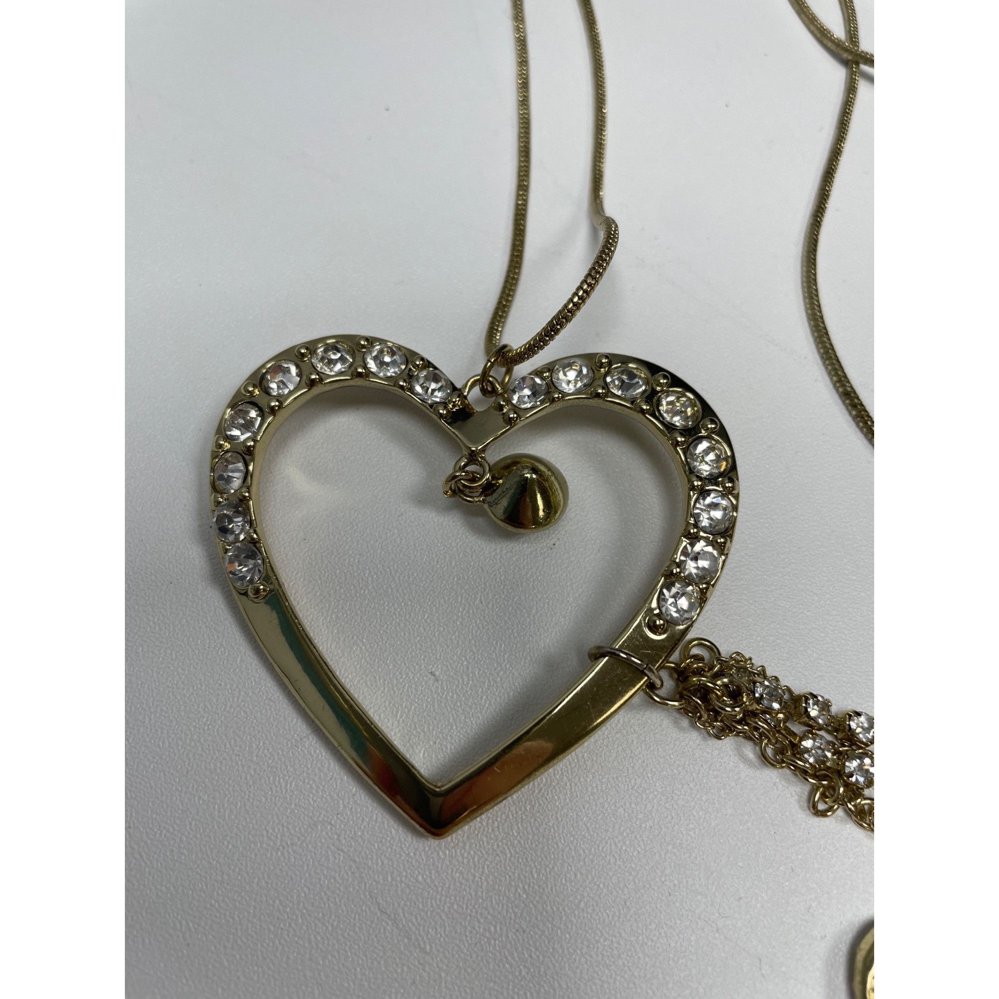Guess Guess wms gold plated faux diamonds 20" charmed necklace SKU Size ONE SIZE - 3 Thumbnail
