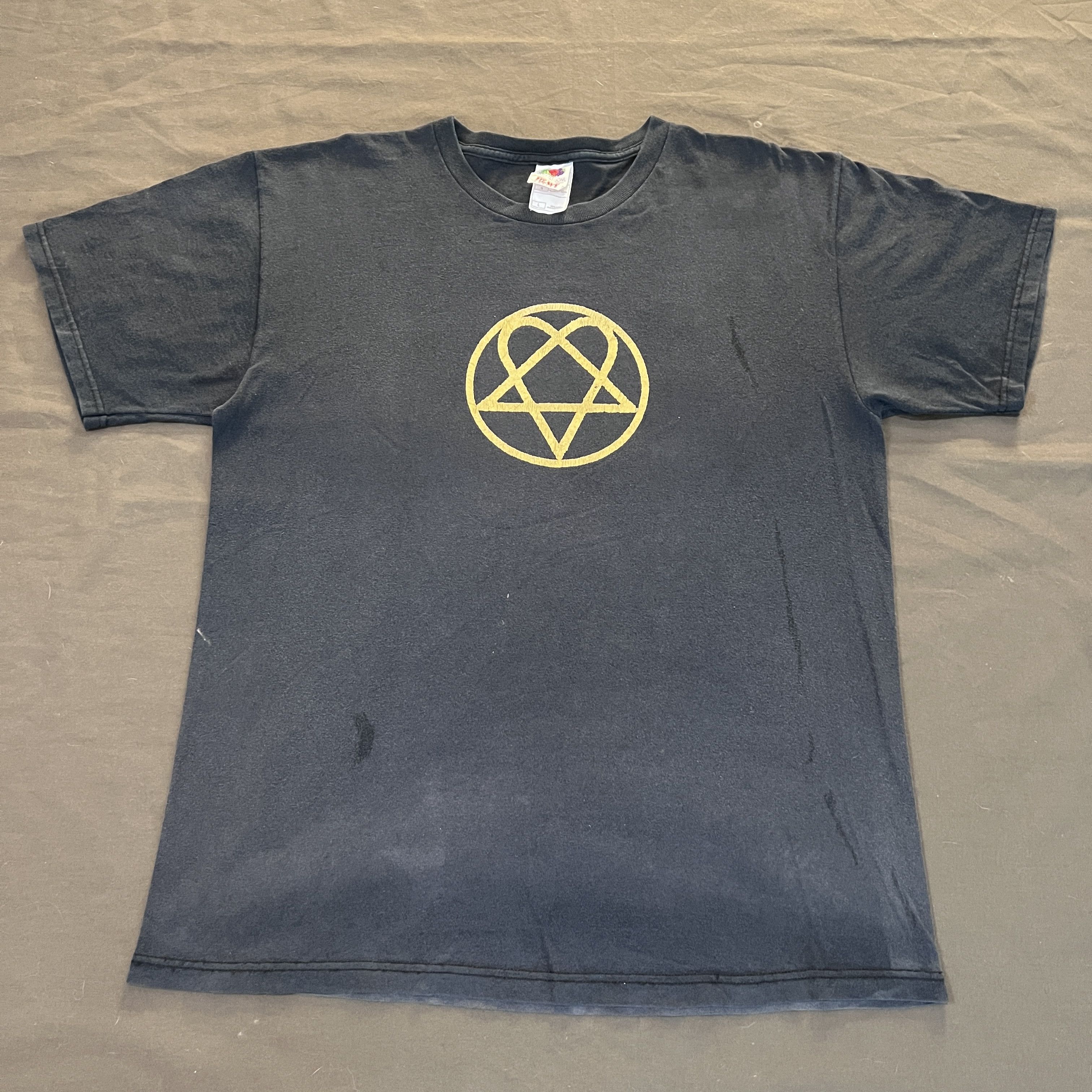 Band Tees × Seditionaries × Vintage Vintage Y2K 2000s HIM logo Promo Tee Faded Gothic metal Size US L / EU 52-54 / 3 - 2 Thumbnail