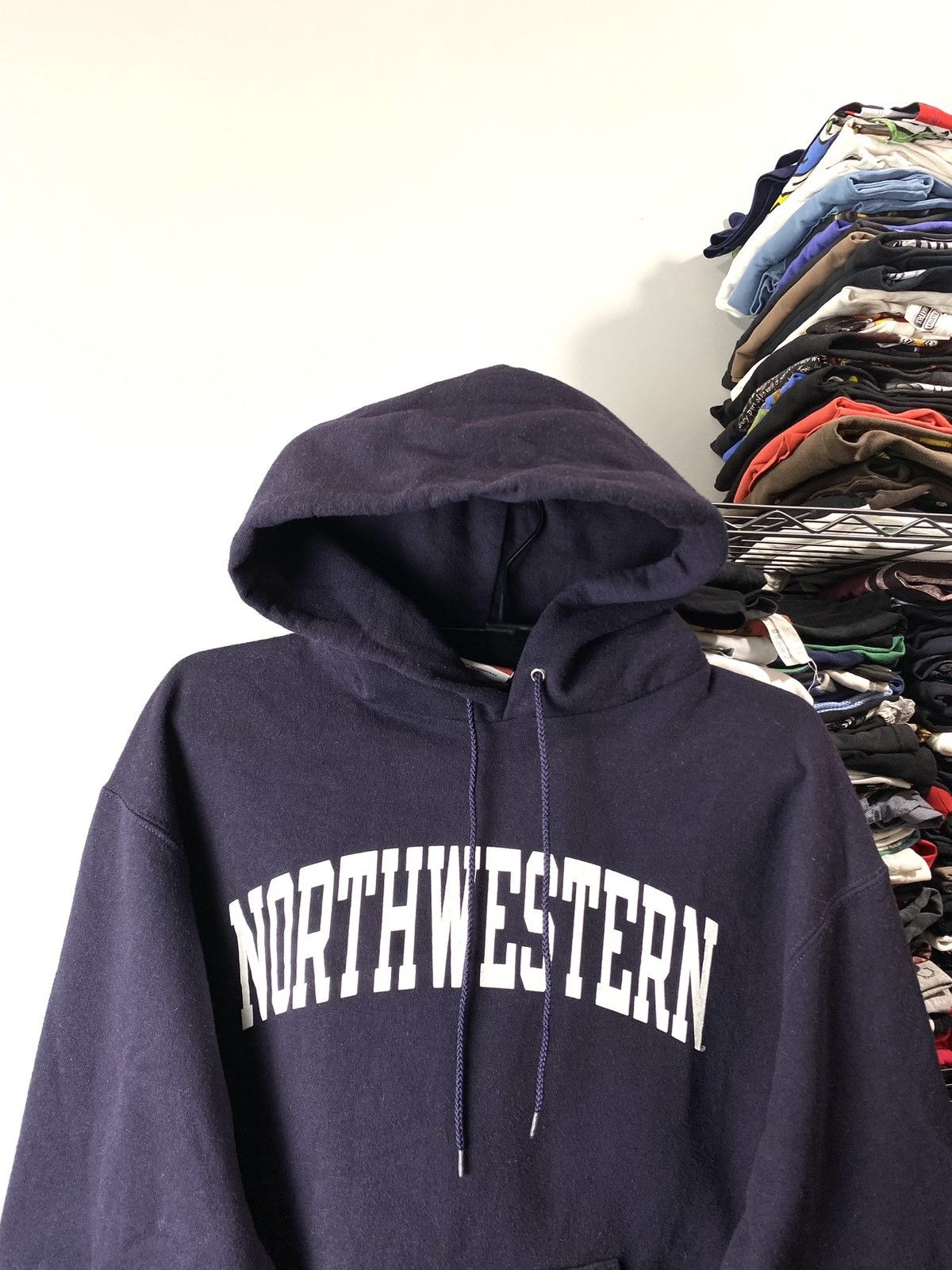 Champion Vintage 90’s Faded Heavyweight Champion North Western Hoodie Size US M / EU 48-50 / 2 - 2 Thumbnail