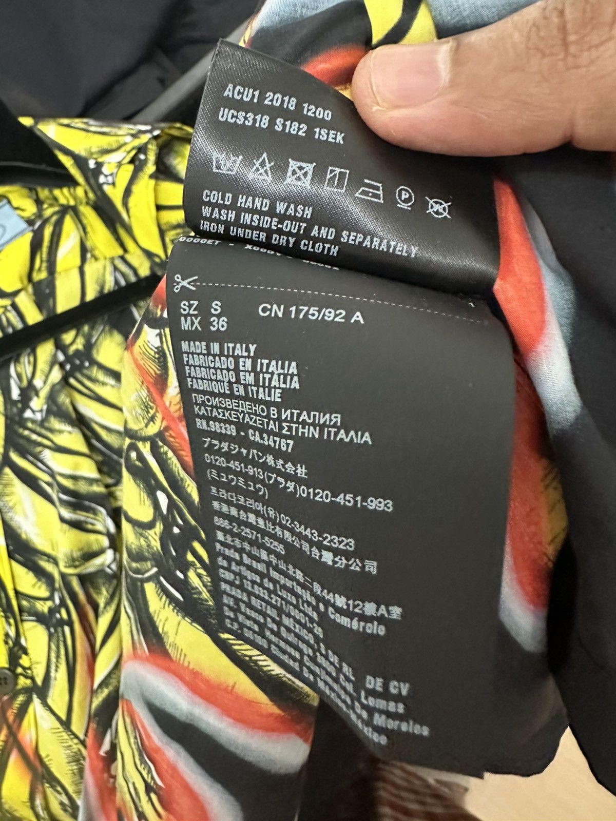 Prada Prada Banana and Flames Bowling Shirt Size US S / EU 44-46 / 1 - 6 Thumbnail