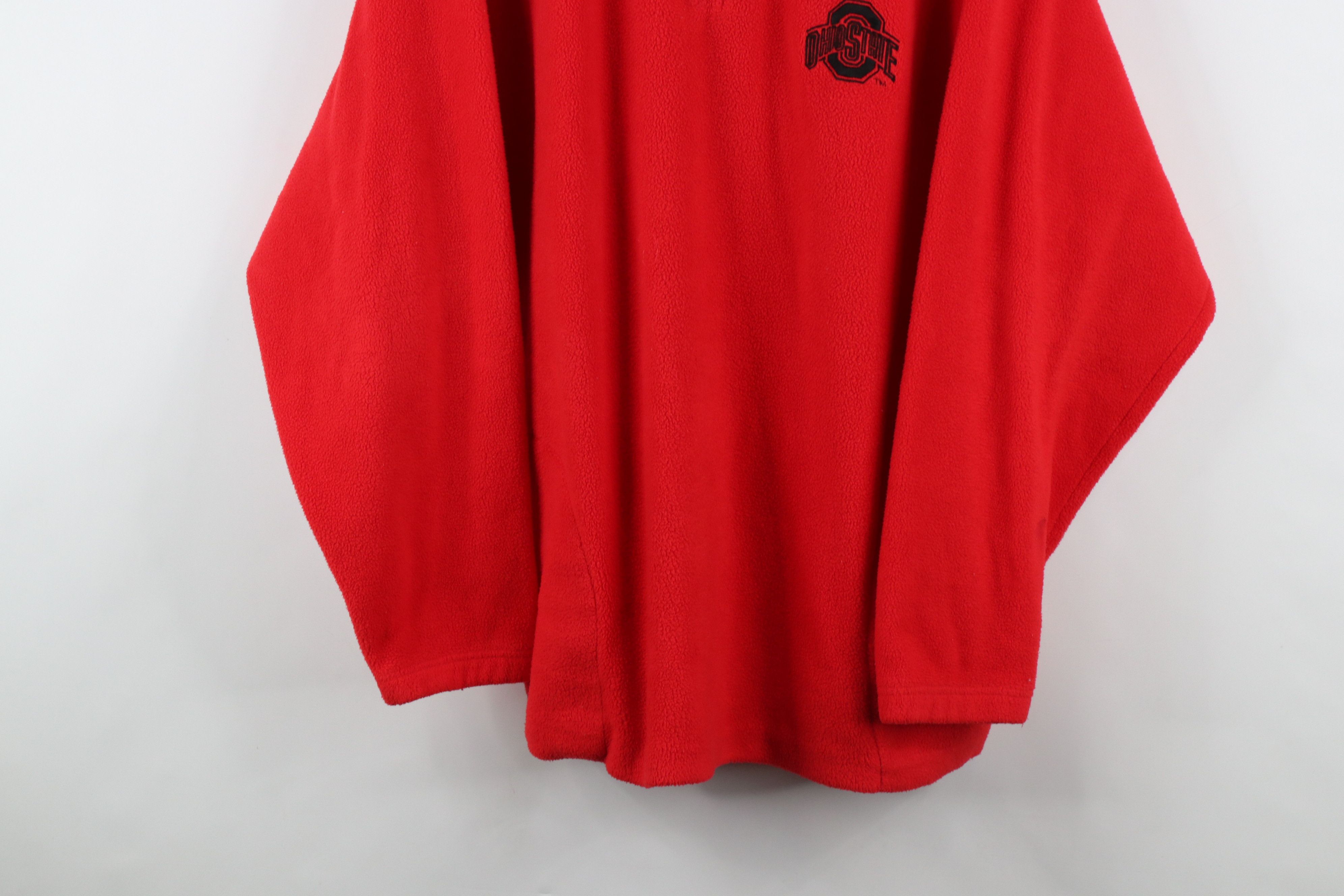 Vintage Vintage 90s Ohio State University Half Zip Fleece Sweater Size US L / EU 52-54 / 3 - 3 Thumbnail