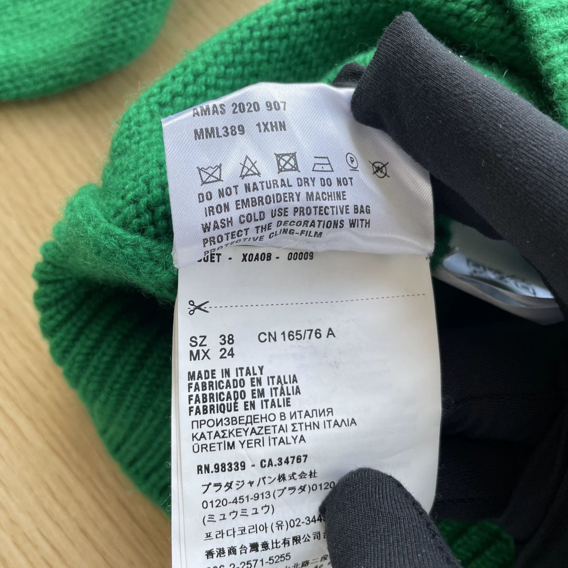 Miu Miu MIU MIU 99 new cashmere pearl gem green women's sweater 38 Size XS / US 0-2 / IT 36-38 - 6 Thumbnail