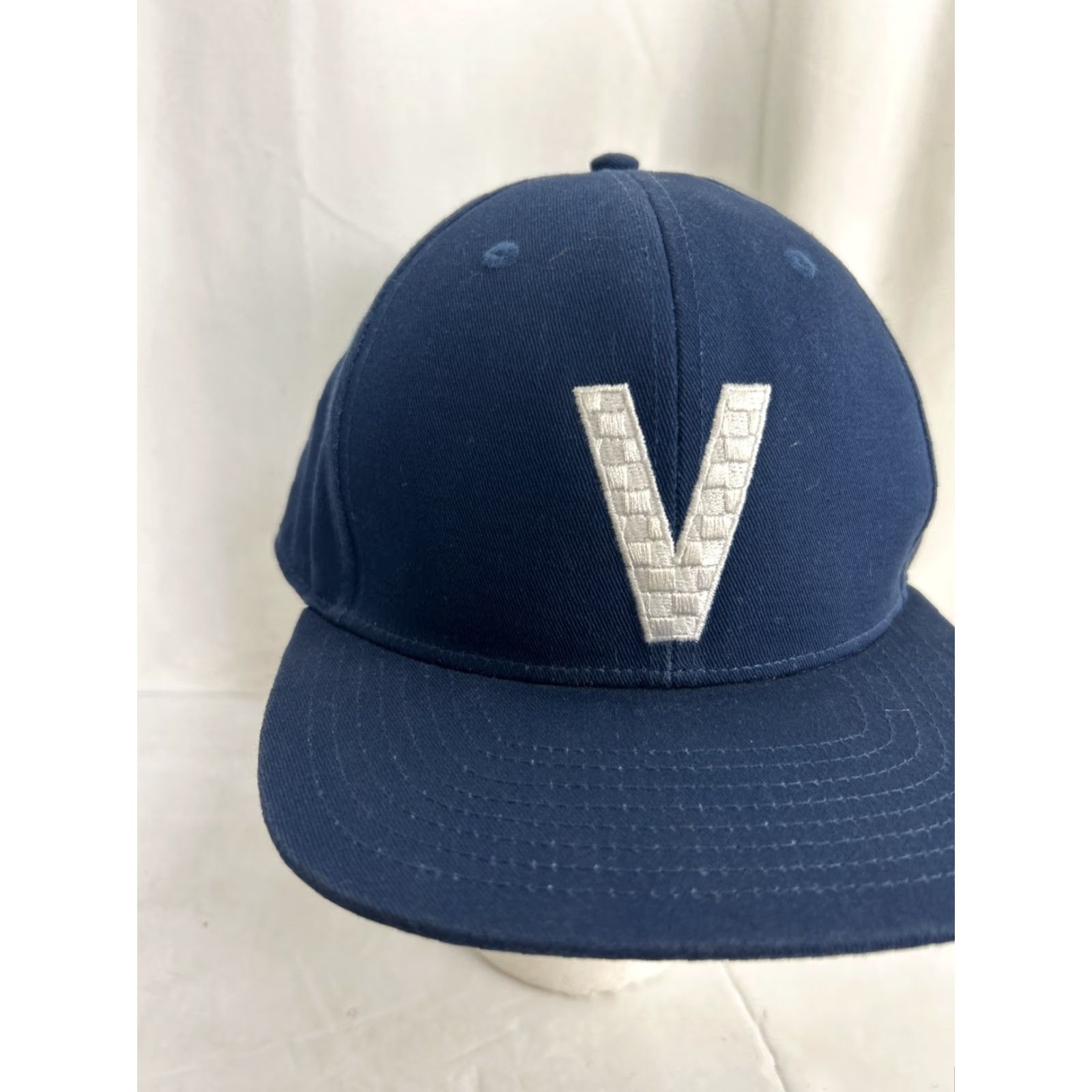 Vans VANS Snap Back Hat Navy Blue Adjustable V Embroidered Men One Size Blue Snapback Cap Size ONE SIZE - 3 Thumbnail