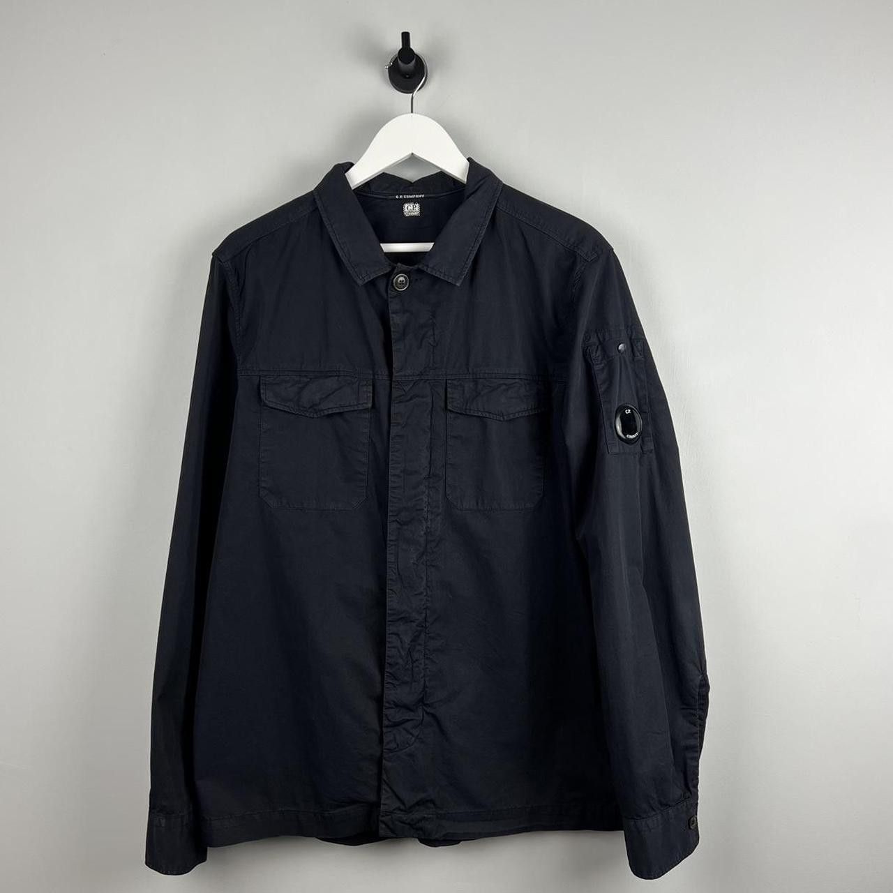image of C P Company Cp Company Button Over Shirt in Navy, Men's (Size XL)