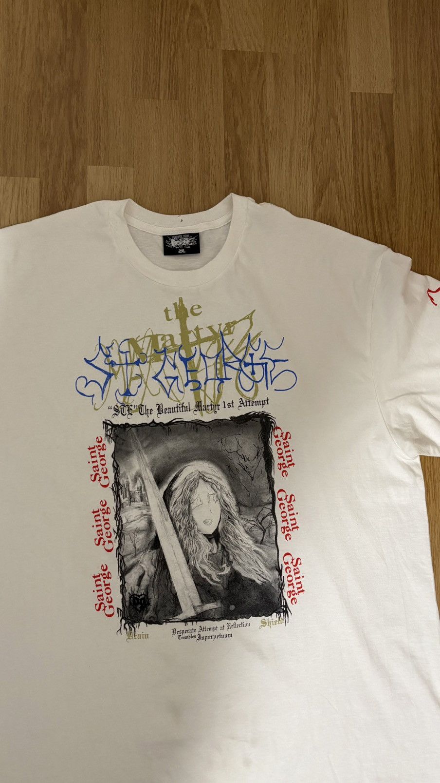 Drain Gang Bladee Martyr Tshirt Size US XXL / EU 58 / 5 - 2 Thumbnail