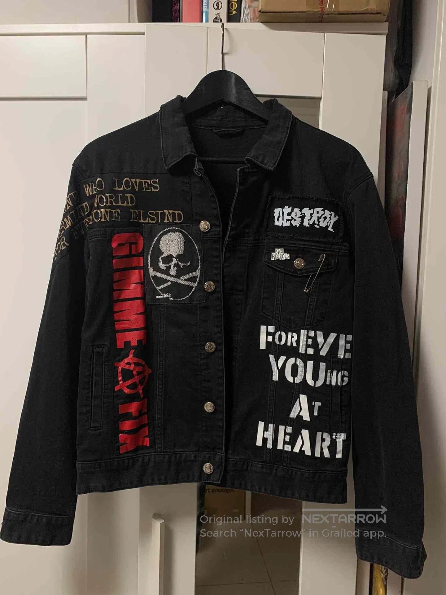 Vivienne Westwood Remake Punk Rock Studded Black Denim Jacket. Size US M / EU 48-50 / 2 - 1 Thumbnail