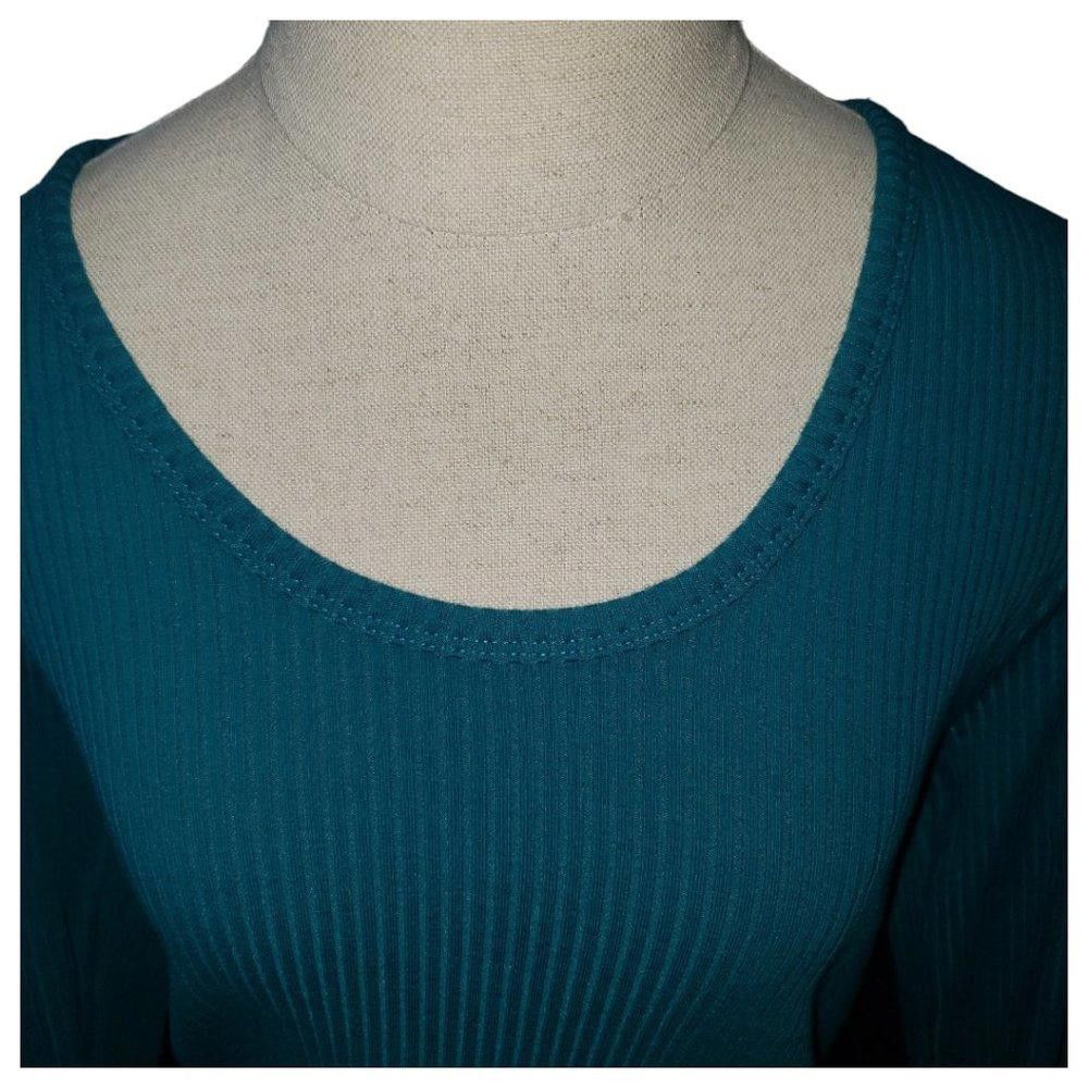 Designer CT894 Culture Code Ribbed Long Sleeve Fitted Blouse XL Size XL / US 12-14 / IT 48-50 - 3 Thumbnail