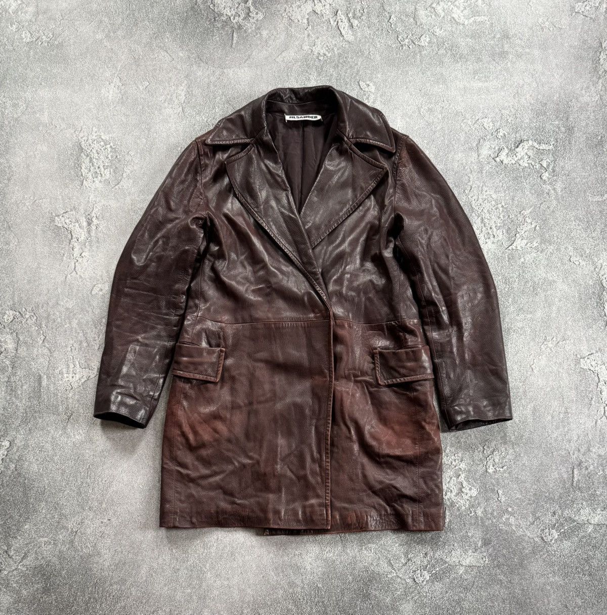 Jil Sander × Vintage Jil Sander 42 Wmns leather jacket blazer coat vintage Size M / US 6-8 / IT 42-44 - 5 Thumbnail