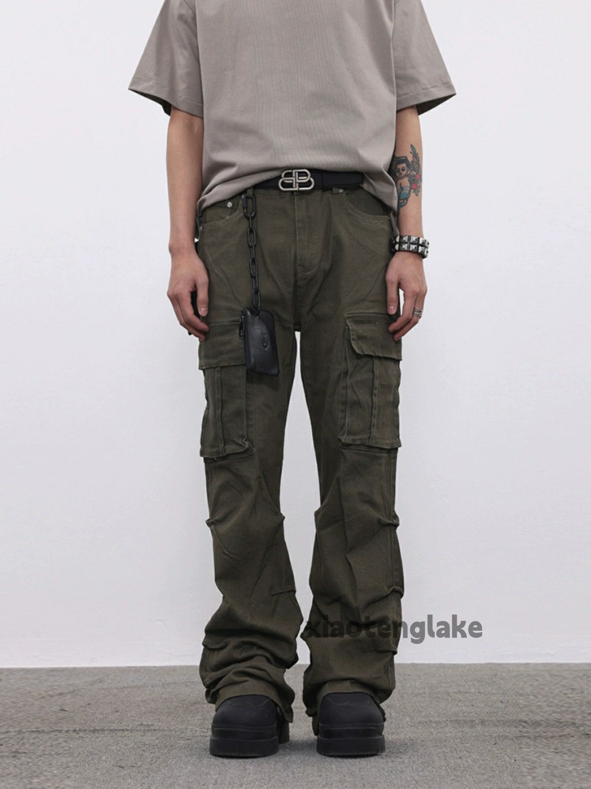 Designer × Vintage utility military pleated outdoor punk grunge cargo pants Size US 32 / EU 48 - 1 Thumbnail