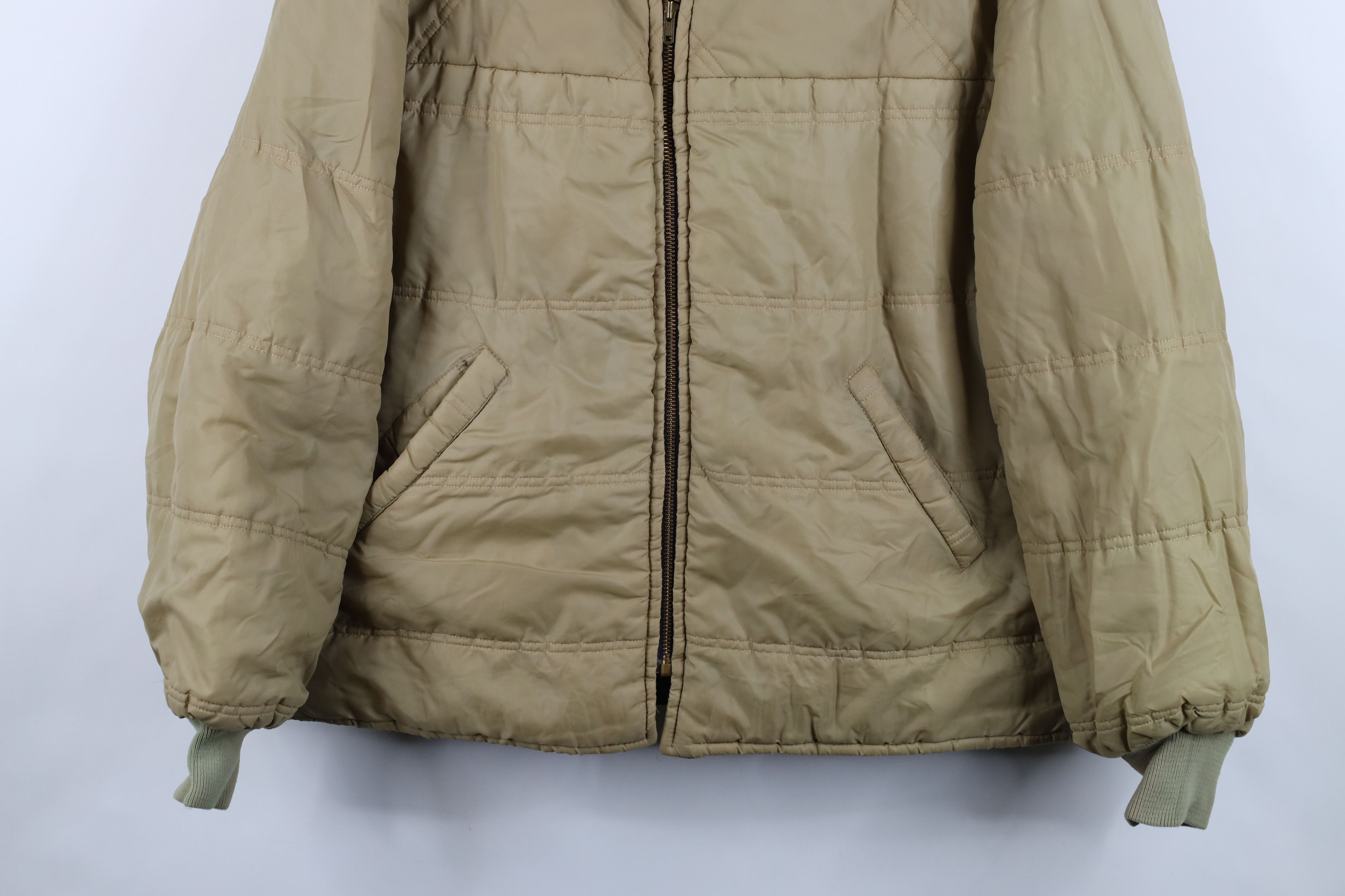 Vintage Vintage 70s Streetwear Insulated Puffer Jacket Coat Beige Size US XL / EU 56 / 4 - 3 Thumbnail