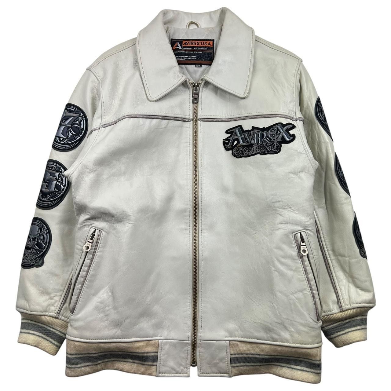 Avirex Vintage Avirex USA Rides & Rims Skull Leather Jacket - XXL Size US XXL / EU 58 / 5 - 2 Thumbnail