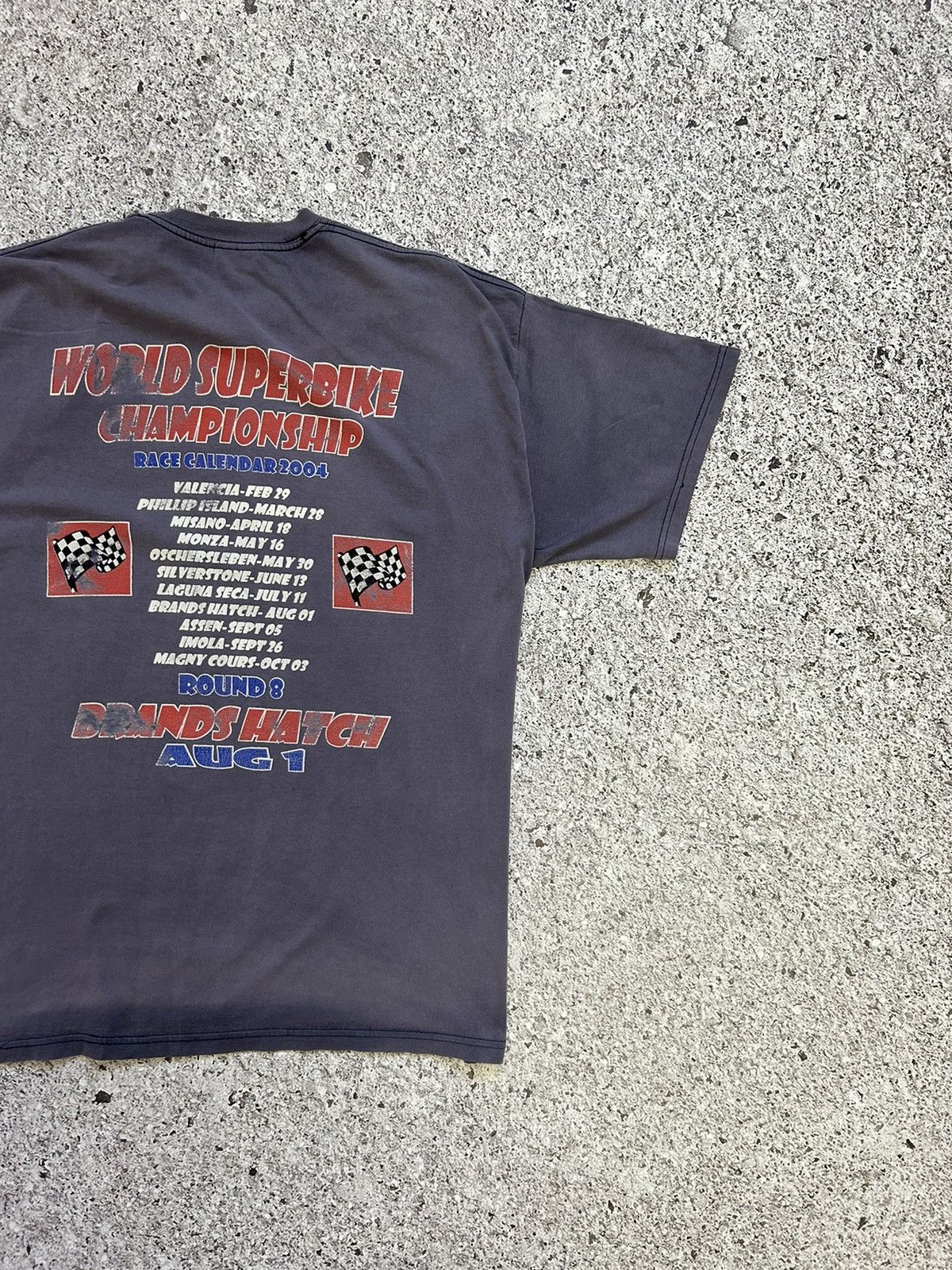 Vintage Vintage Superbike World Championship Race Calendar 2004 Tee Size US XL / EU 56 / 4 - 8 Thumbnail