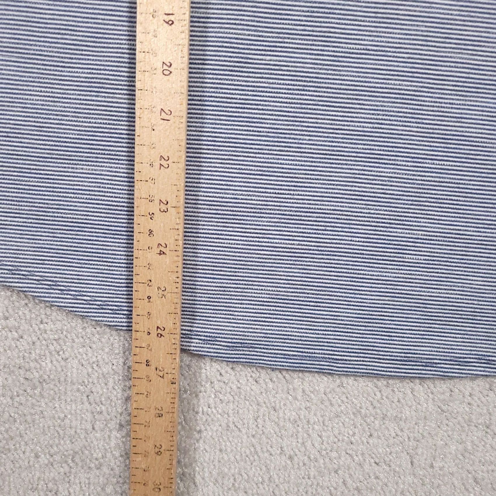 Vintage Chicos Shirt Womens XL Blue White Striped Short Sleeve Lace Up Tee Top Size XL / US 12-14 / IT 48-50 - 7 Thumbnail