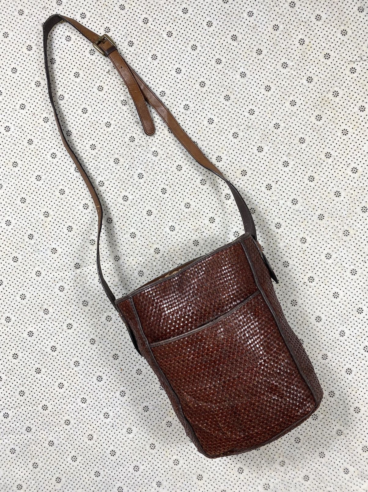 Custommade × Genuine Leather × Leather Local Traditional Made Embroidered Leather Sling Bag Size ONE SIZE - 1 Thumbnail