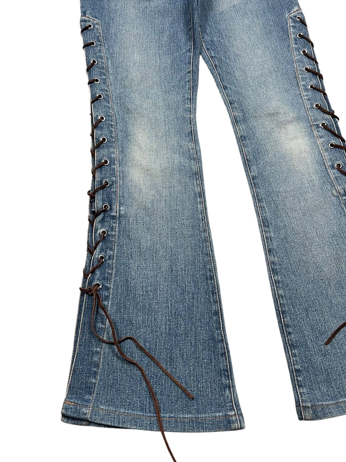 Japanese Brand Flare Denim Pants Lanc Up Size US 27 - 6 Thumbnail