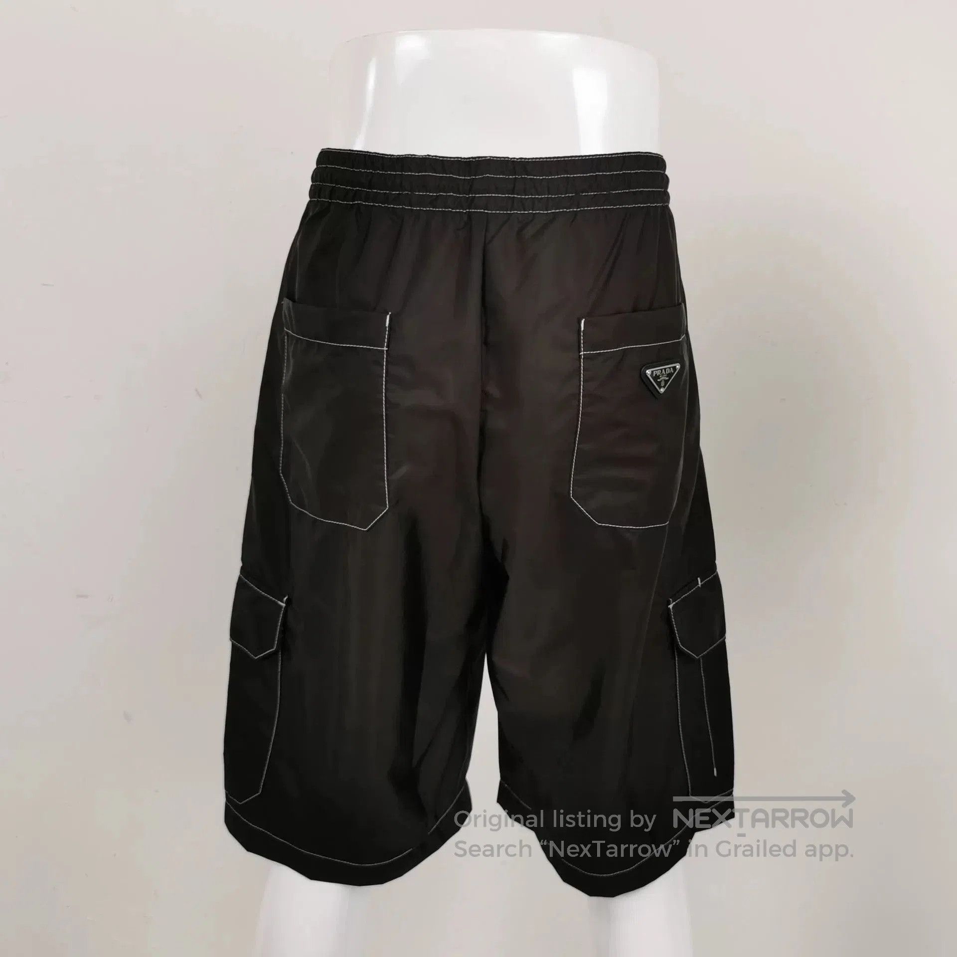Prada Prada Black Recycled Nylon Shorts XS. Size US 26 / EU 42 - 2 Thumbnail