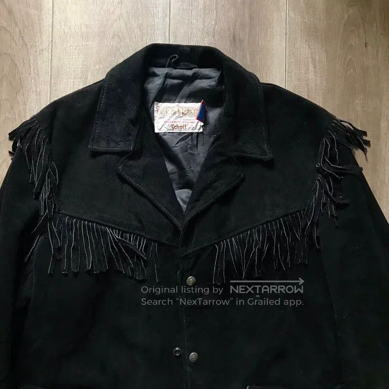 Schott Schott The first year of Mexican fringe fleece heavy jacke Size US XXS / EU 40 - 4 Thumbnail