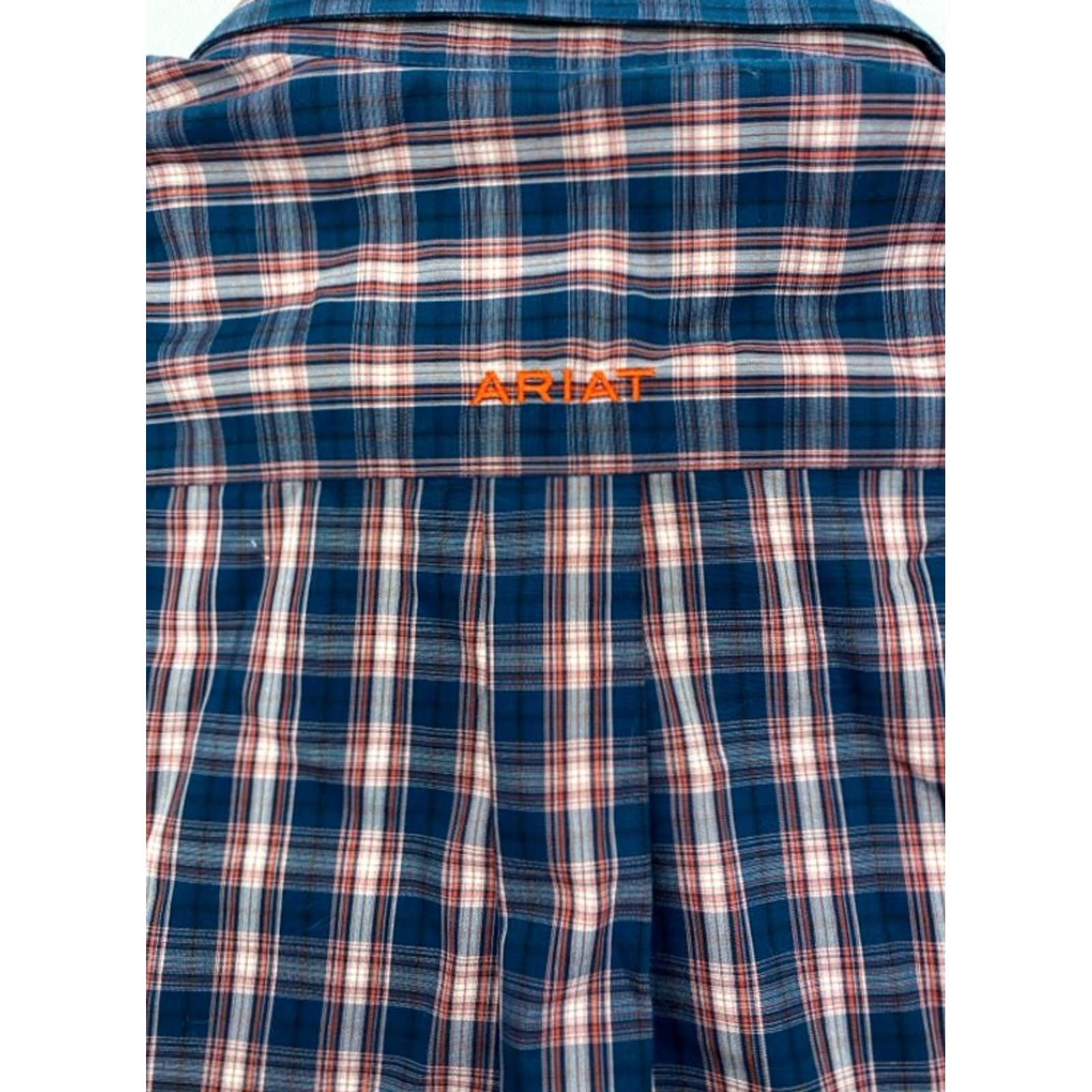 Ariat ARIAT Mens Long Sleeve Button-Up Western Shirt Wrinkle Free Plaid Multicolor Cotton 3768 Size US L / EU 52-54 / 3 - 6 Thumbnail