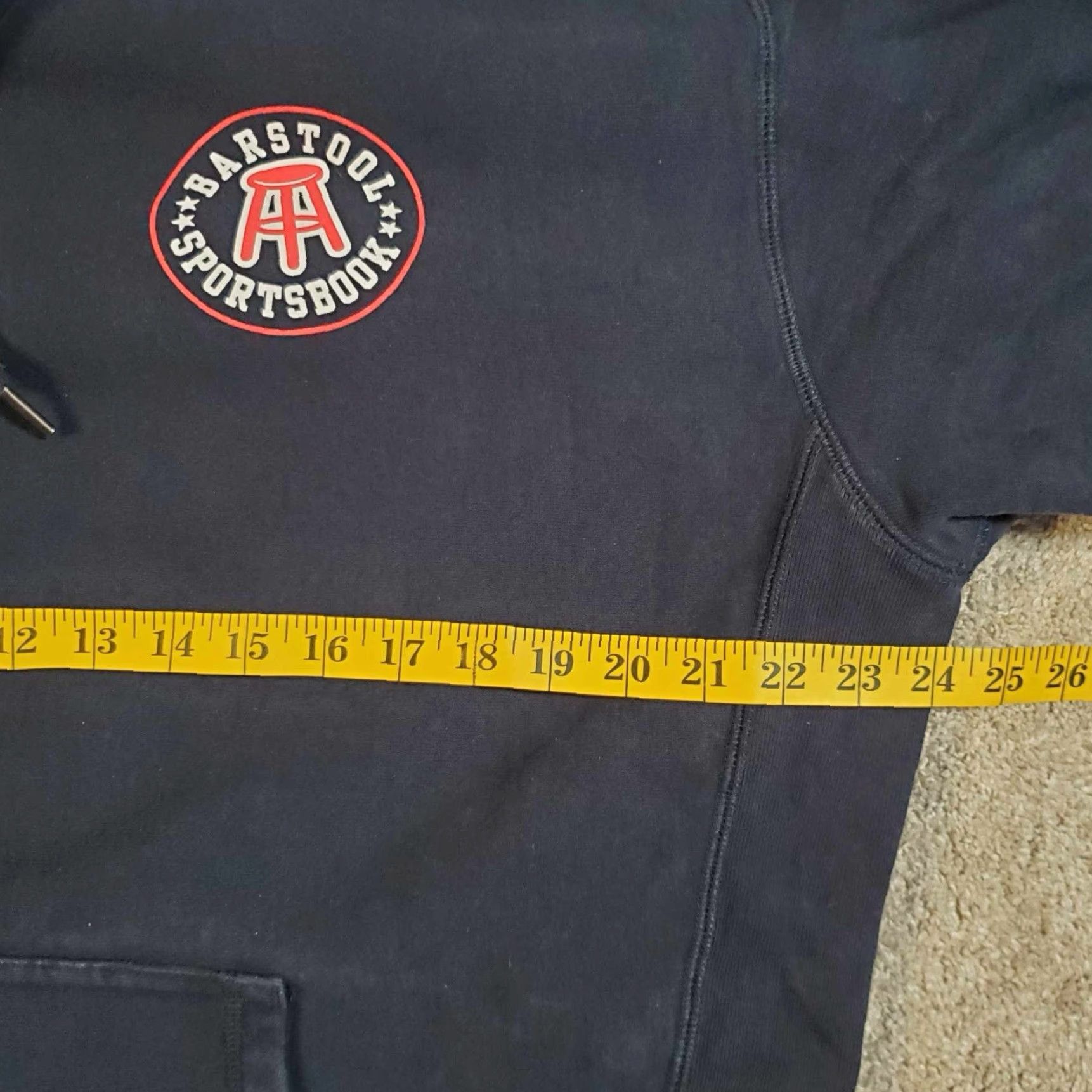 Vintage Barstool Sportsbook Hoodie Mens XL Navy Blue Positive Vibes Only Pullover Size US XL / EU 56 / 4 - 5 Thumbnail