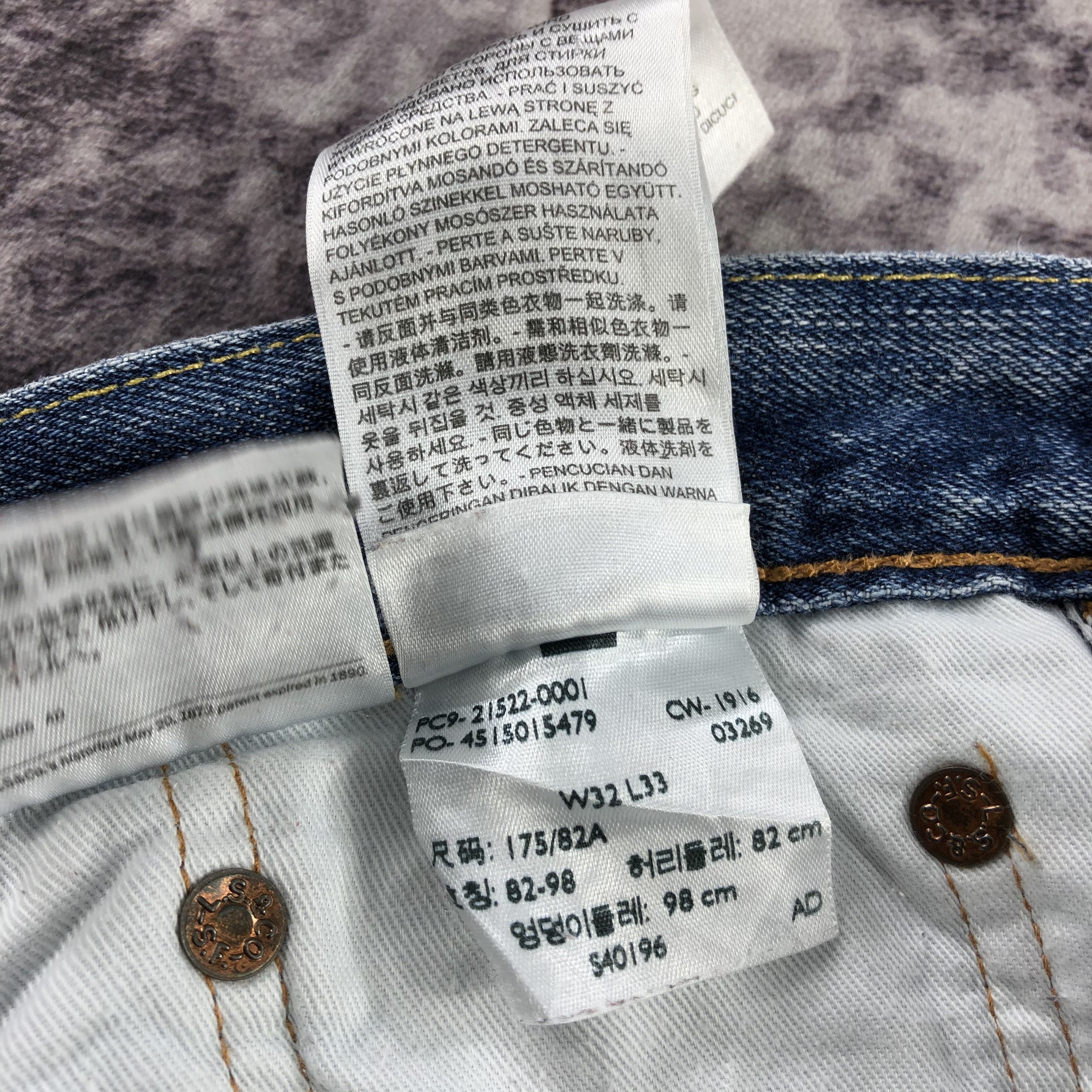 Levi's Vintage Blue Wash Levis 503 Jeans-JM2815 Size US 34 / EU 50 - 15 Thumbnail