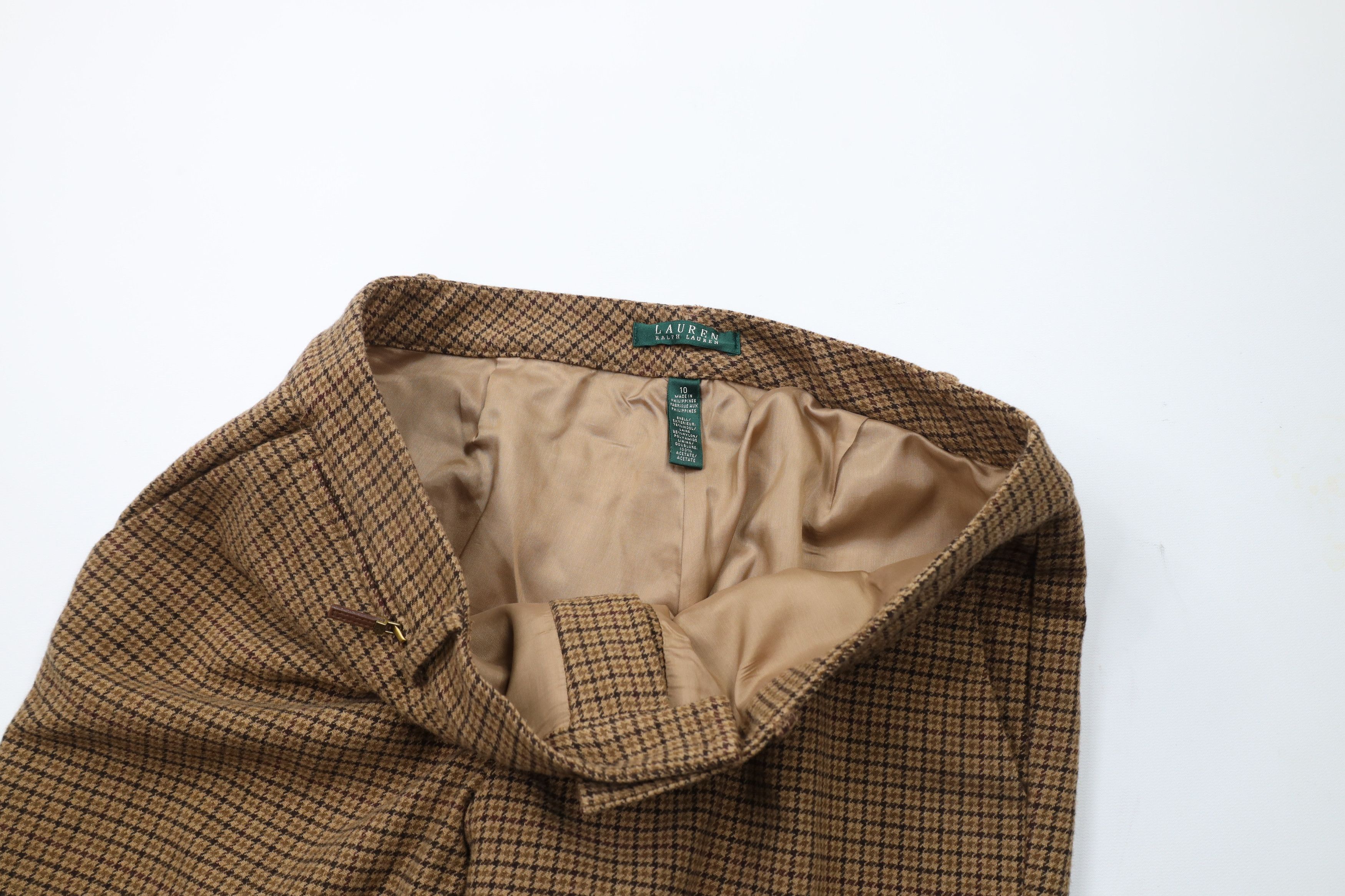 Ralph Lauren × Vintage Vintage 90s Ralph Lauren Houndstooth Checkered Chino Pants Size 32" / US 10 / IT 46 - 6 Thumbnail