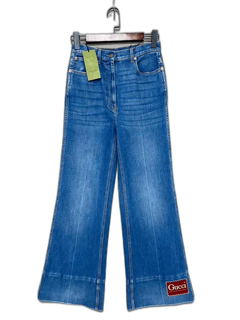Gucci Blue Flared Denim Pants by Gucci Size 25" / US 0 / IT 36 - 1 Thumbnail