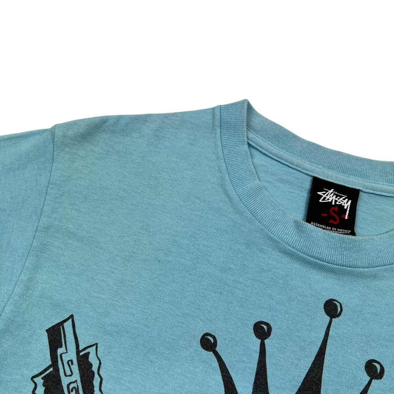Stussy Vintage 2000s Stussy Skull T-Shirt Blue - Small Size US S / EU 44-46 / 1 - 4 Thumbnail