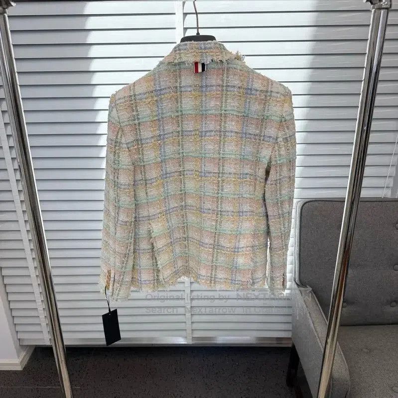 Thom Browne Spring Autumn Ivory Cotton Cardigan .