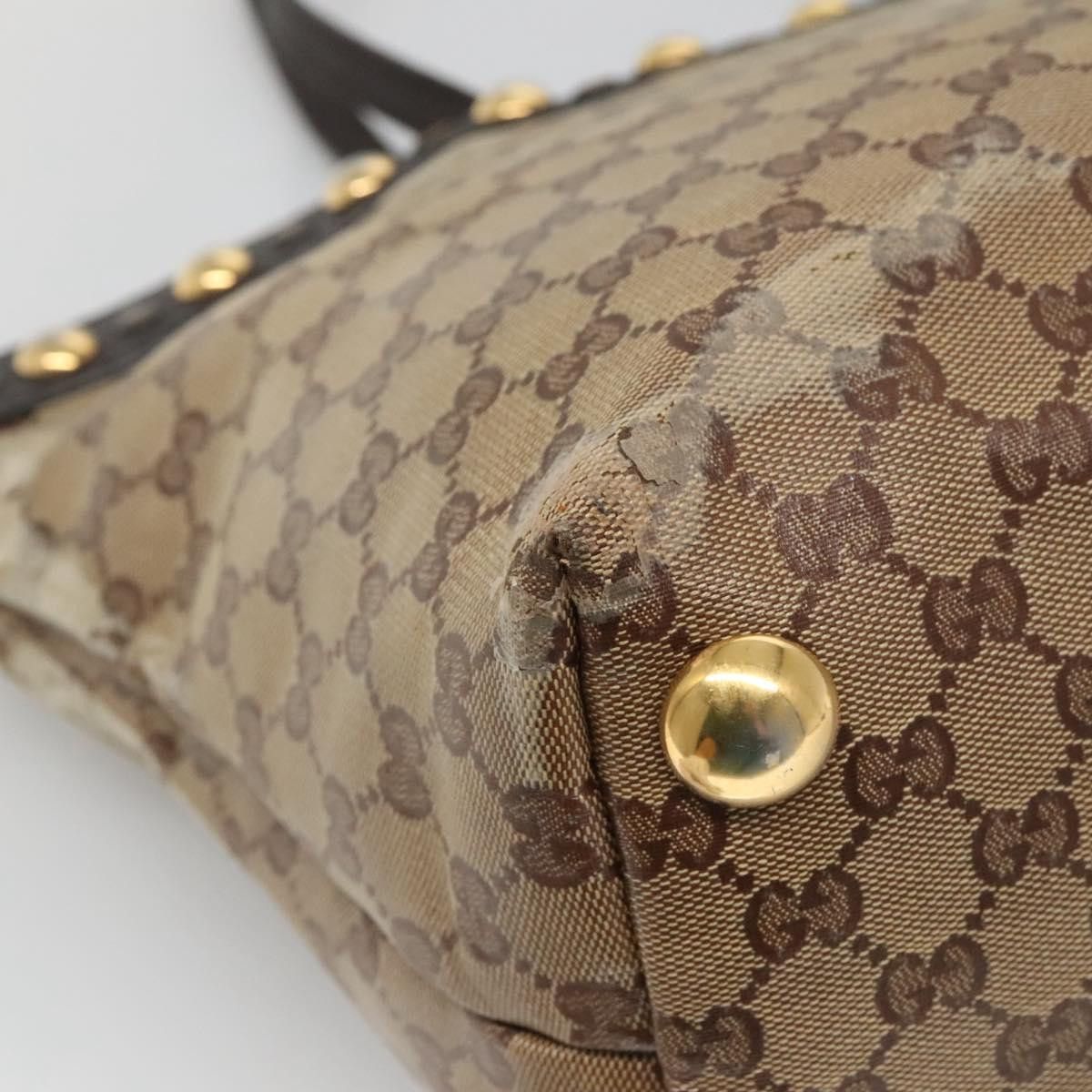Gucci GUCCI GG Crystal Tote Bag Coated Canvas Beige Gold Size ONE SIZE - 13 Thumbnail