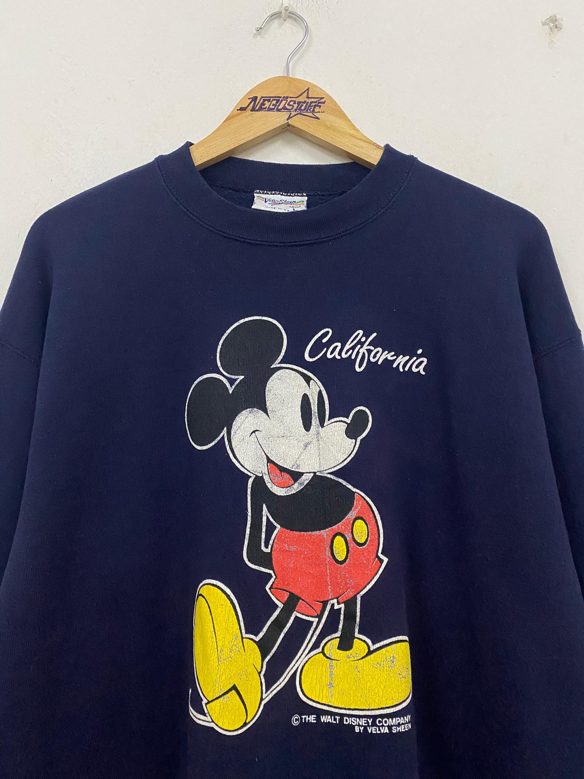 Vintage vintage 90s Mickey Mouse By Velva sheen sweatshirt rare Size US L / EU 52-54 / 3 - 2 Thumbnail