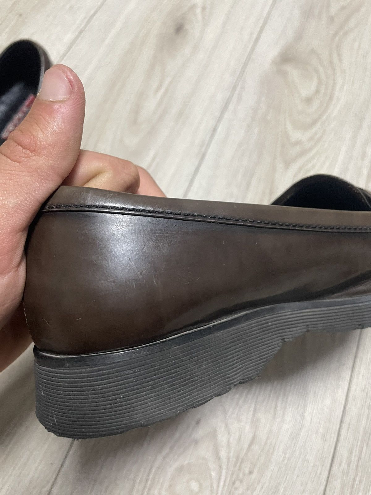 Prada × Vintage Vintage 00s Prada Spazzolato Leather Penny Loafer 3d5575 Size US 8 / IT 38 - 19 Thumbnail