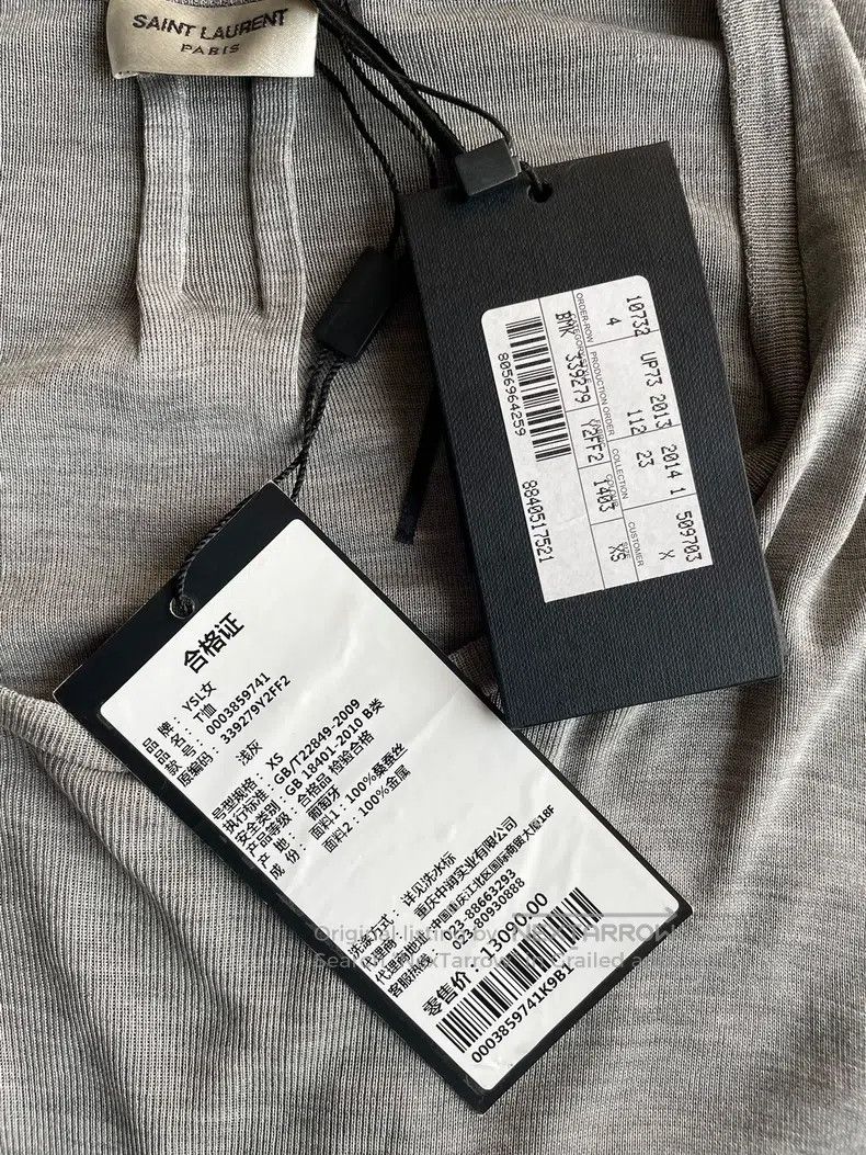 Saint Laurent Paris Saint Laurent Paris Gray mulberry silk side chain short sl Size US XS / EU 42 / 0 - 7 Thumbnail