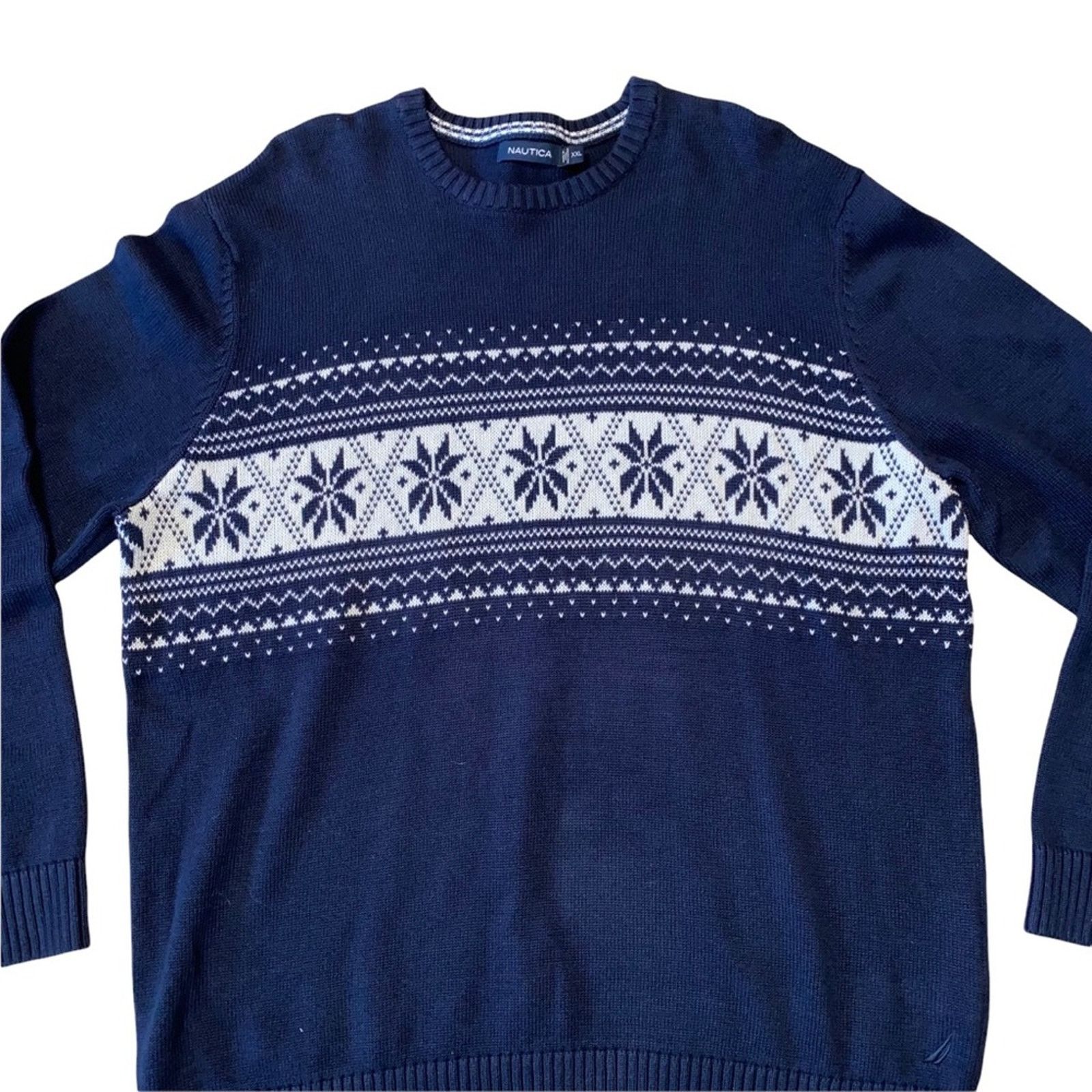 Nautica Nautica Pullover Crewneck Chunky Grandpa Dad Sweater sz XXL Size US XXL / EU 58 / 5 - 7 Thumbnail
