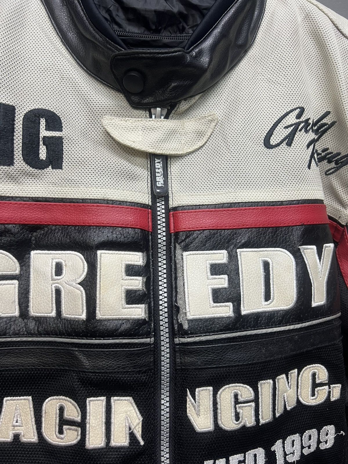 Japanese Brand Greedy Racing Biker Jacket Size US XL / EU 56 / 4 - 9 Thumbnail