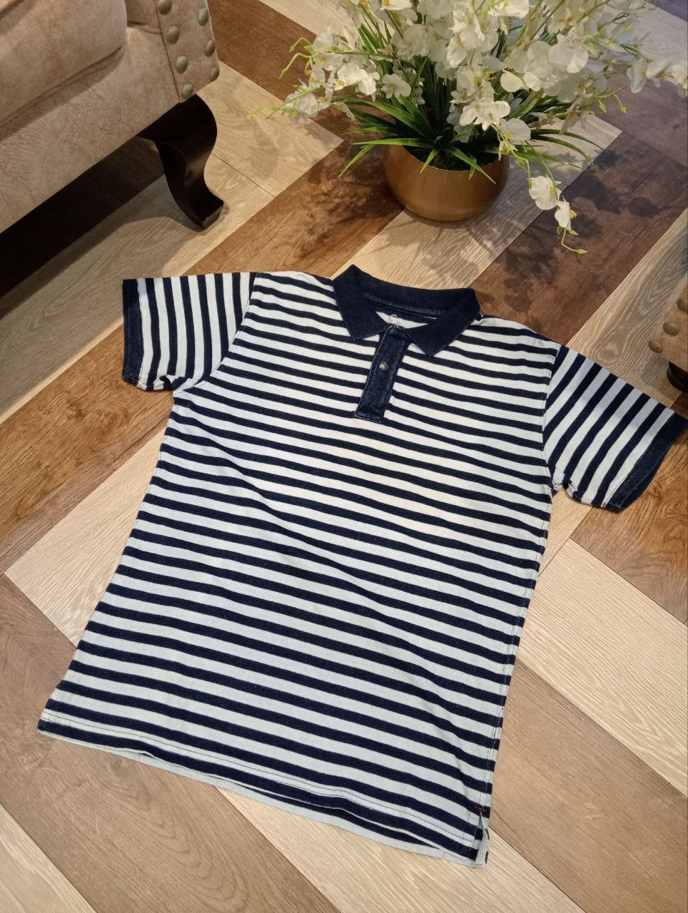 Eternal ETERNAL JAPAN STRIPED POLO SHIRT - SIZE 40 L Size US L / EU 52-54 / 3 - 3 Thumbnail
