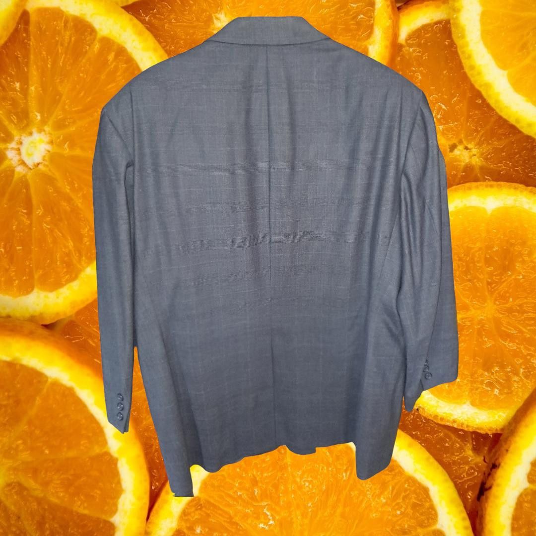 Brooks Brothers Brooks Brothers Gray Plaid with Blue Wool Blend Blazer Size Size 48R - 7 Thumbnail