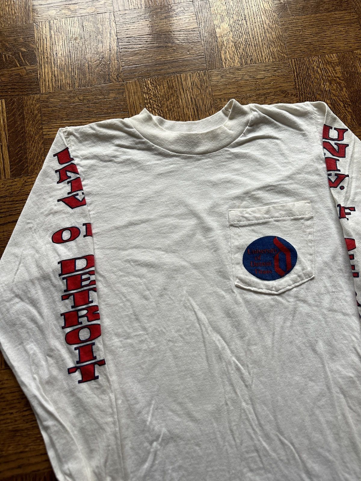 Champion × Vintage Vintage 80s University of Detroit Mercy Long Sleeve Tee Size US S / EU 44-46 / 1 - 2 Thumbnail