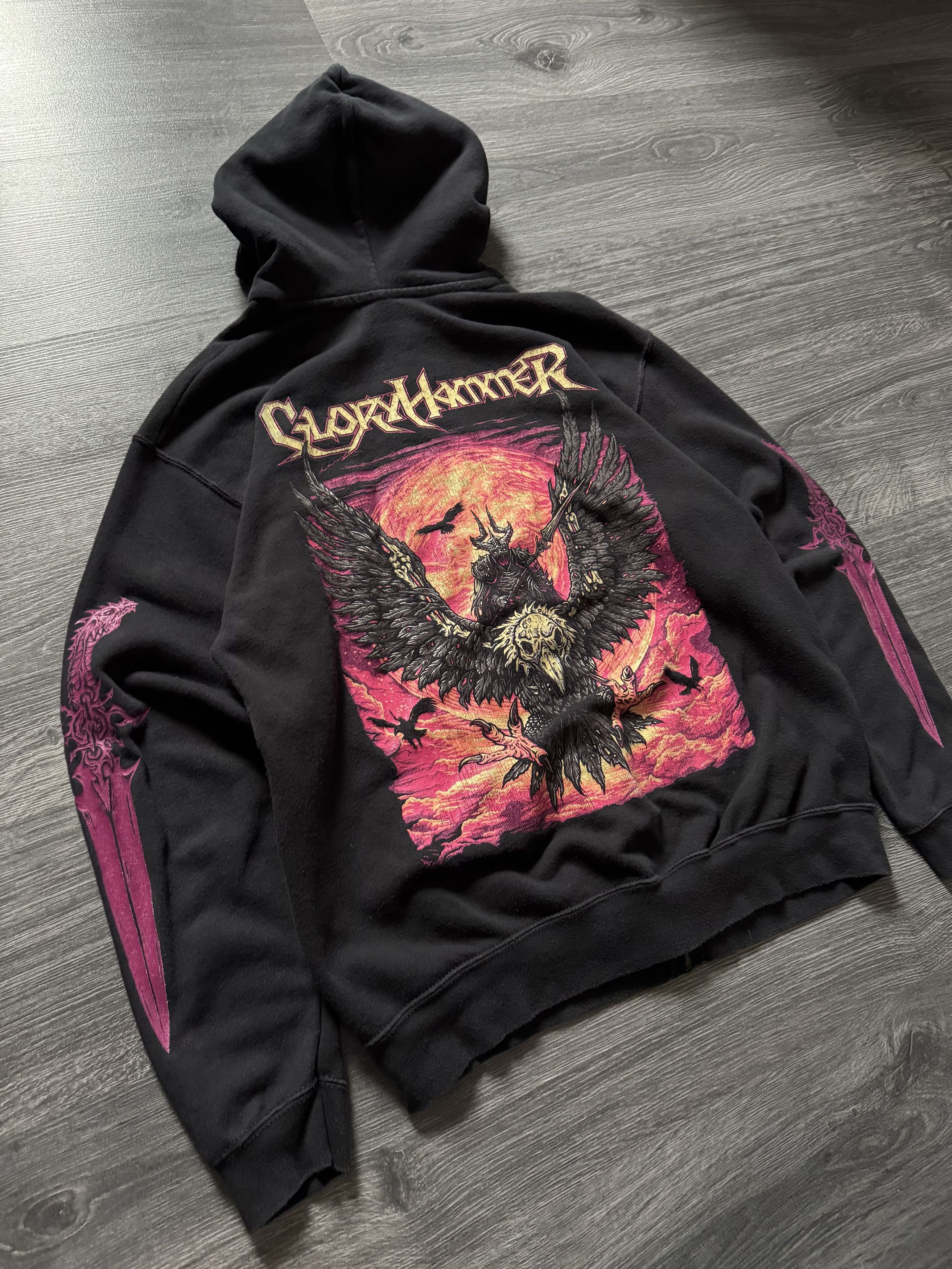 Band Tees × Vintage Vintage GloryHammer Masters of The Galaxy Metal Zip Hoodie Size US M / EU 48-50 / 2 - 3 Thumbnail