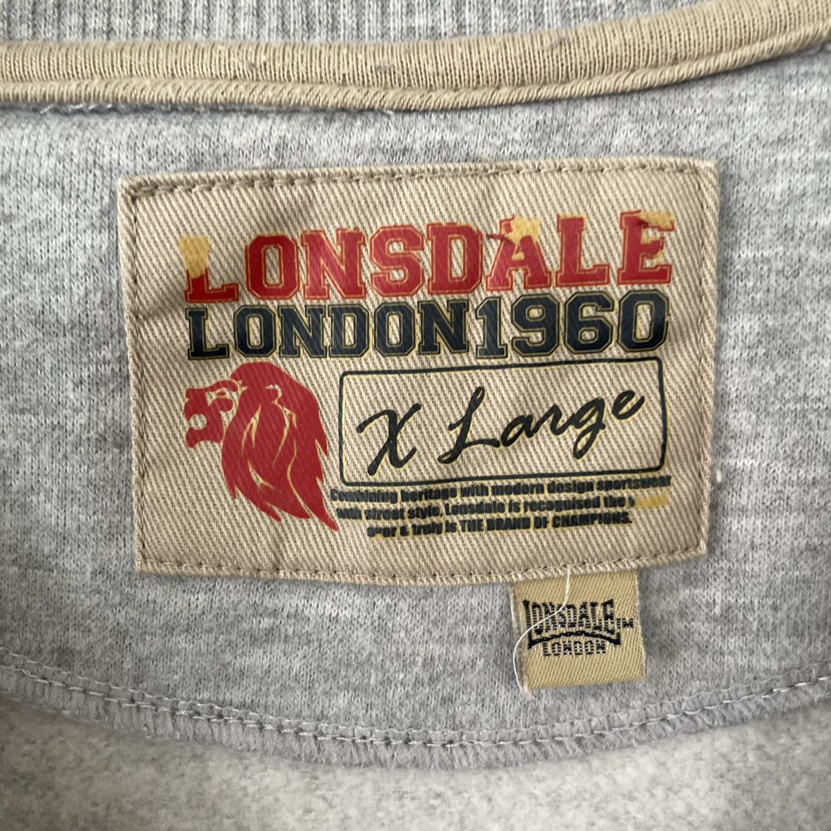 Lonsdale × Vintage Vintage 00s Lonsdale Heavy Boxy sweatshirt Y2K Big logo Size US XL / EU 56 / 4 - 5 Thumbnail