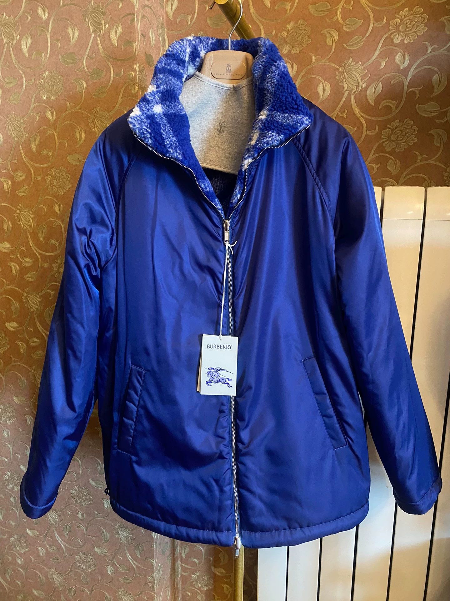 Burberry Burberry Double-Sided Check Blue Waterproof Jacket Size 48 Size US M / EU 48-50 / 2 - 2 Thumbnail