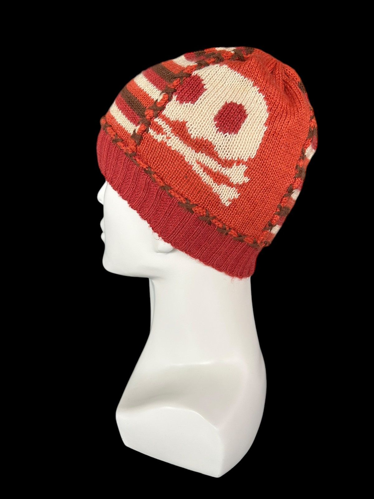 Japanese Brand × Kapital × Vintage Skull Crochet Knitt Japanese Style Beanie Hats Rare 🎌☠️☠️ Size ONE SIZE - 5 Thumbnail