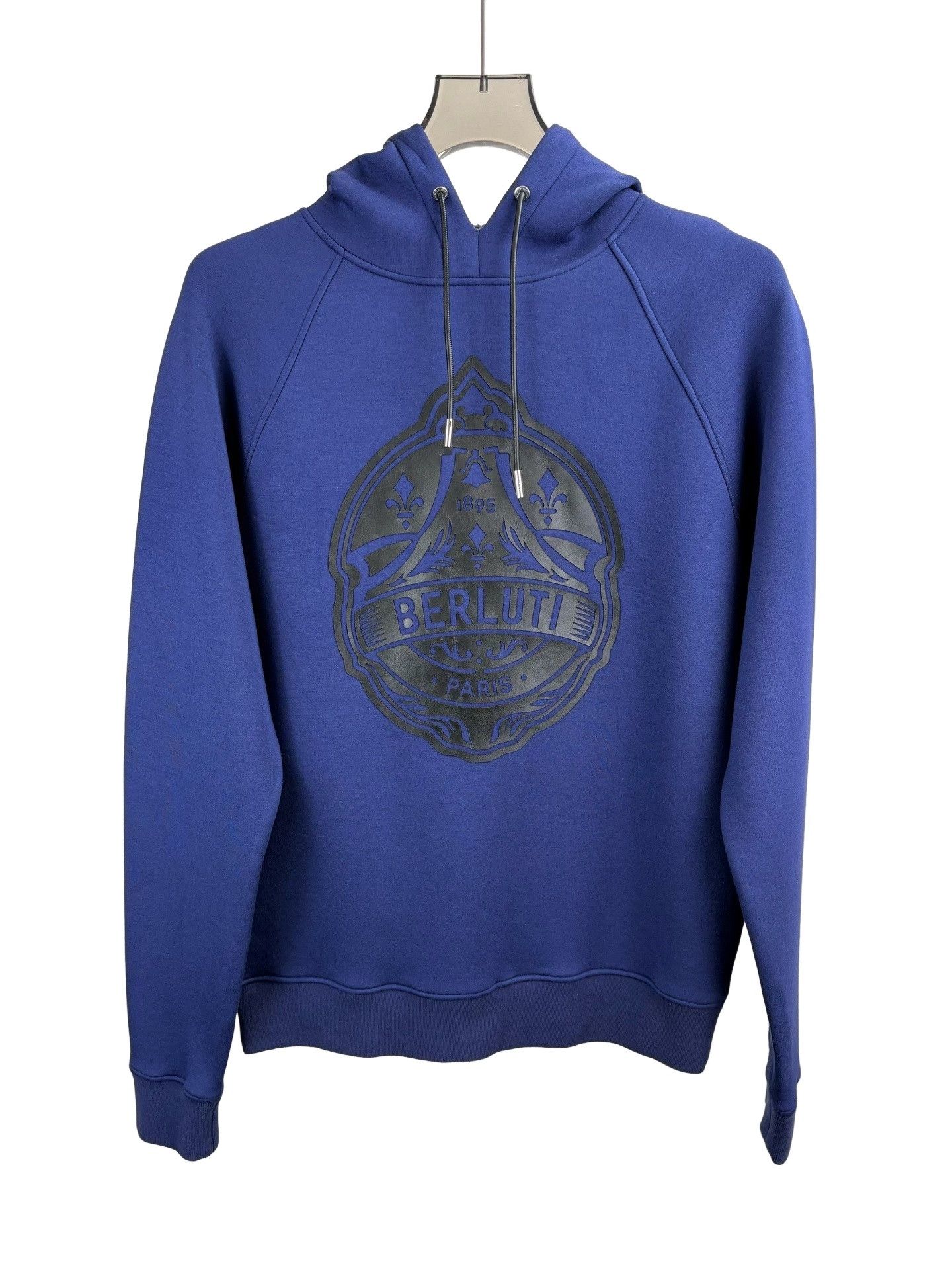 Berluti Berluti Blue Leather Patch Hoodie XS Size US XS / EU 42 / 0 - 1 Thumbnail