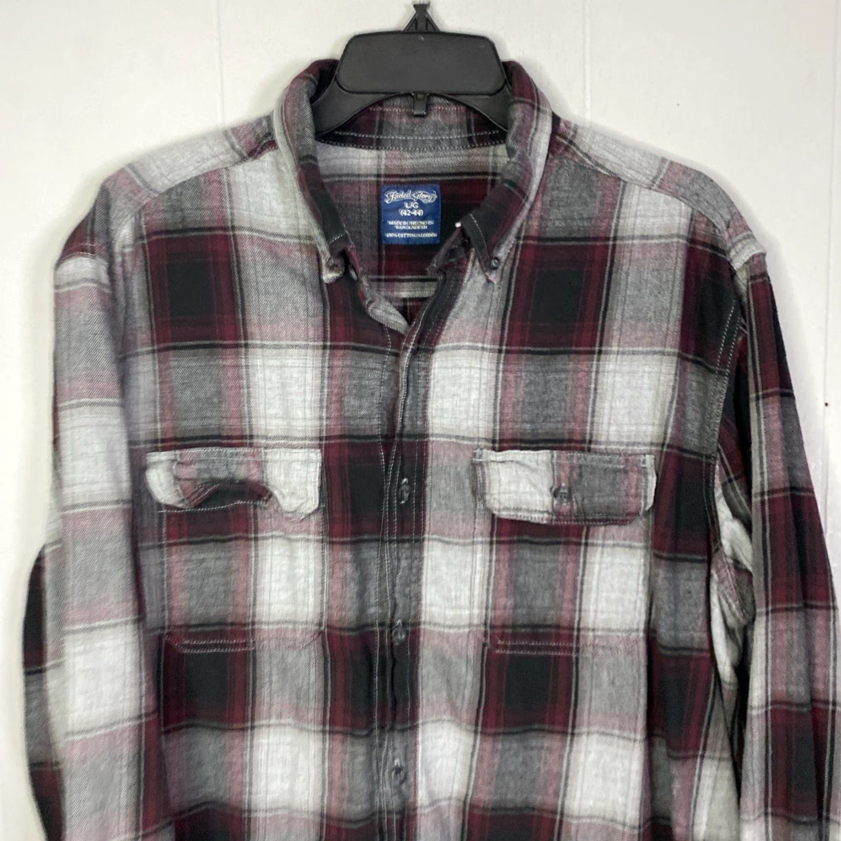 Faded Glory Faded Glory Flannel Shirt Mens L Regular Long Sleeve Multicolor Button-Up 42-44 Size US L / EU 52-54 / 3 - 6 Thumbnail